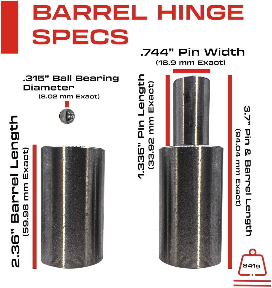 4.75” Inch Weldable Barrel Hinges – Heavy Duty Gate Hinges – Weld On Hinges – Weld On Gate Hinges – Barrel Hinges Weld On - Ball Bearing Gate Hinge - Heavy Duty Weldable Hinges