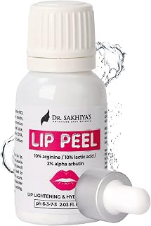 DR. SAKHIYA'S Lip Peel Solution For Dark Lip | Heals & Hydrates Chapped Lips 10% Arginine & Lactic Acid with 2% Alpha Arbu... Price In India