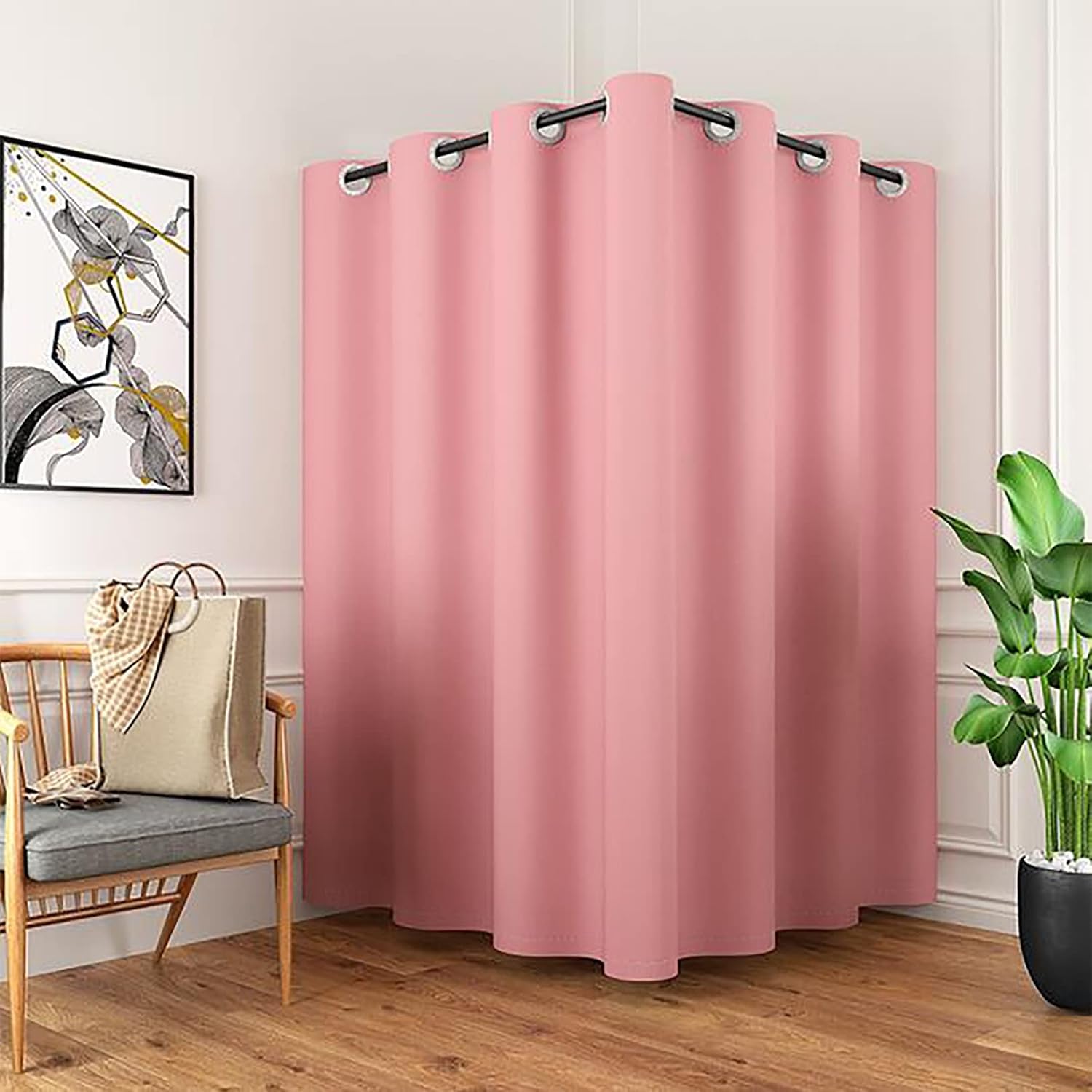 Clothing Store Fitting Room L-Shaped,for Privacy Protection And Room Divider, Simple Mobile Changing Room, Dressing Room,Wall Mounted,Mall Simple Changing Room And Display Rack, Easy To Install