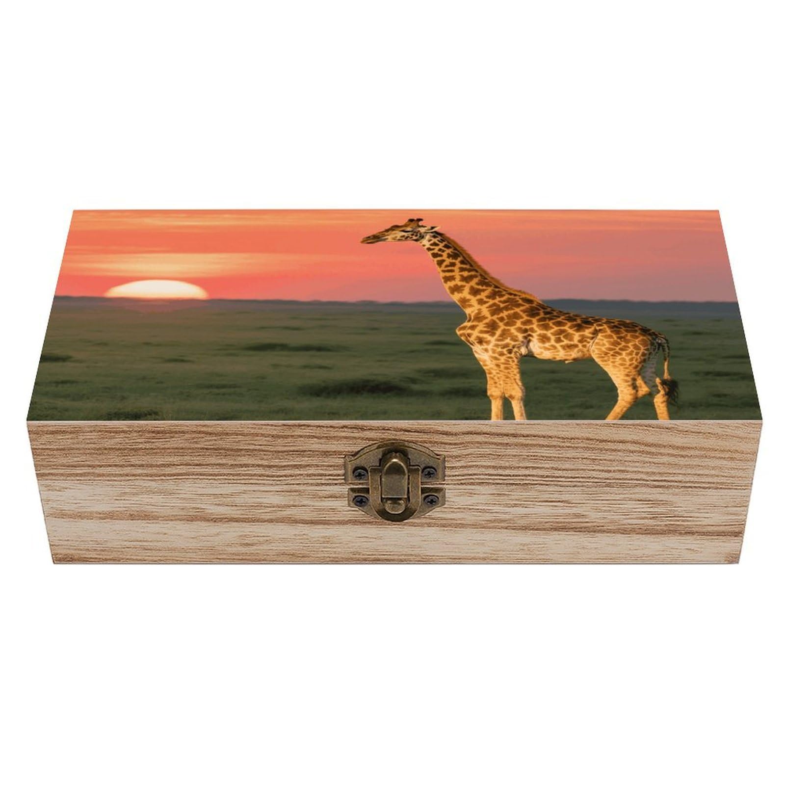 Wooden Storage Box with Hinged Lid Decorative Keepsake Boxes Organizer