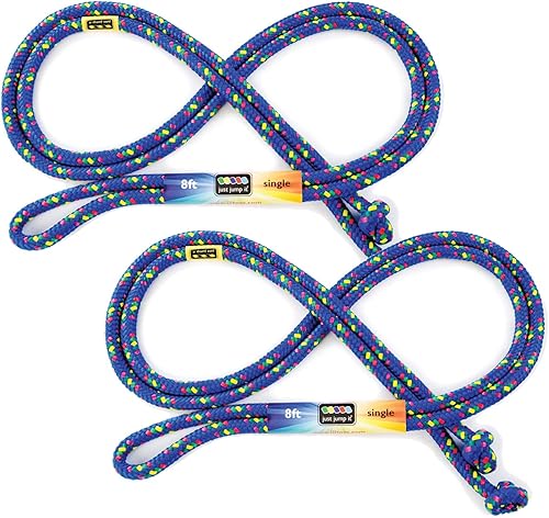 Just Jump It Paquete de 2 cuerdas de saltar de 8 pies  Equipo de ejercicio activo para jóvenes al aire libre  Accesorios de gimnasio de nailon