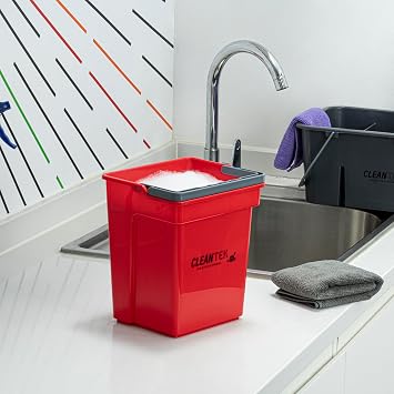 Restaurantware 4 qt Red Cleaning Bucket