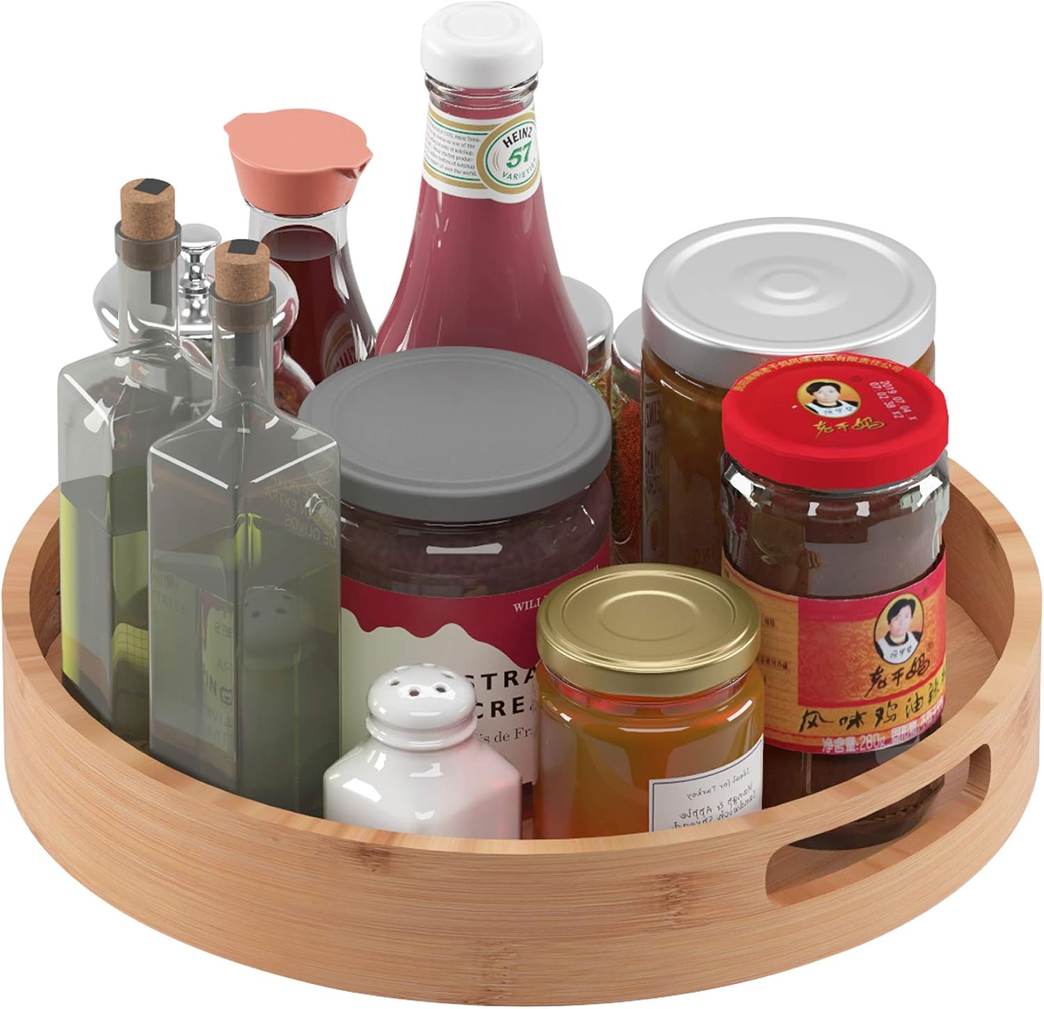 Homerays Lazy Susan Turntable, 360 ° Rotating Spice Condiment Holder ...