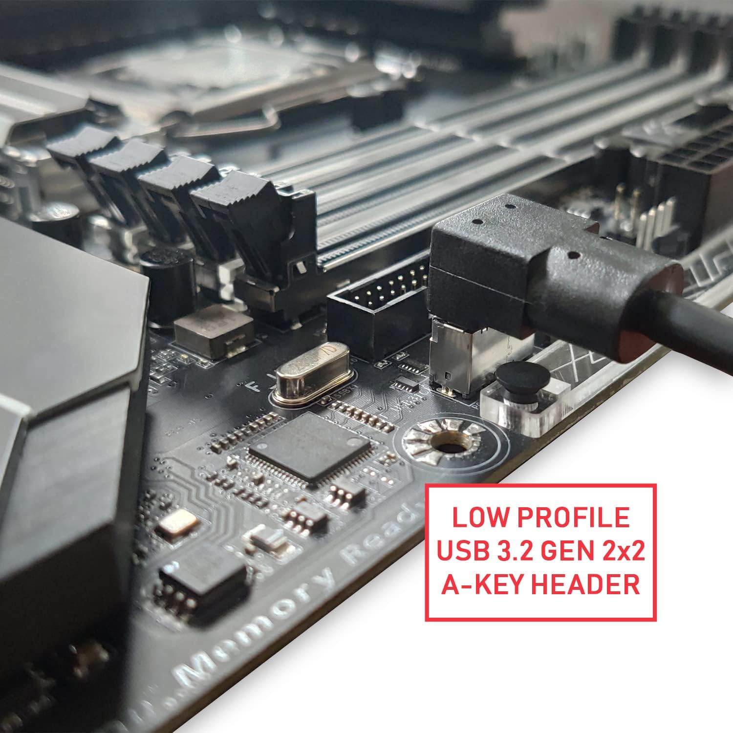 LINKUP - USB 3.2 Gen 2x2 20Gbps USB-C Type Internal Panel Cable Mount Motherboard Header Extension Adapter┃20-Pin A-Key Male with Cover to USB-C Female Connector with PCI Bracket - Right Angle - 60cm