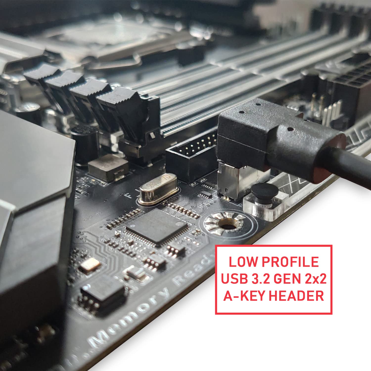LINKUP - USB 3.2 Gen 2x2 20Gbps USB-C Type Internal Panel Cable Mount Motherboard Header Extension Adapter┃20-Pin A-Key Male with Cover to USB-C Female Connector with PCI Bracket - Right Angle - 100cm