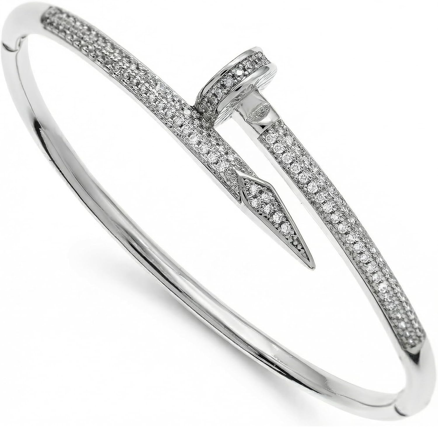 18K Gold Plated Nail and Snake Copper Bracelet for Women Dainty Jewelry Gift Perfect for Small/Petite/Medium Wrist Cuff Bangle