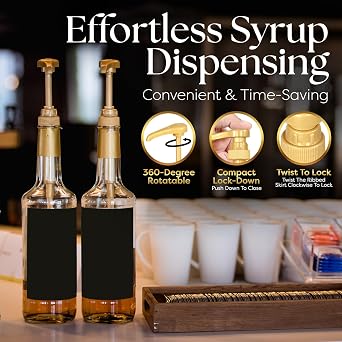 Syruvia Butter Pecan Syrup For Coffee 25.4 Ounces Butter Pecan Flavoring For Coffee with Pump.