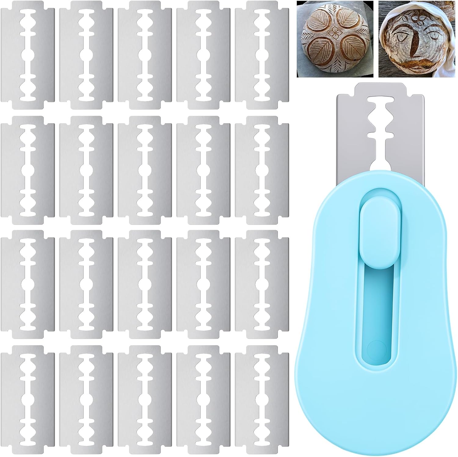 SUMAJU Magnetic Bread Lame with Extractable Blade - 20 Razor Blades,Dough Scoring Tool for Sourdough Breads baking & Bread Making Tools