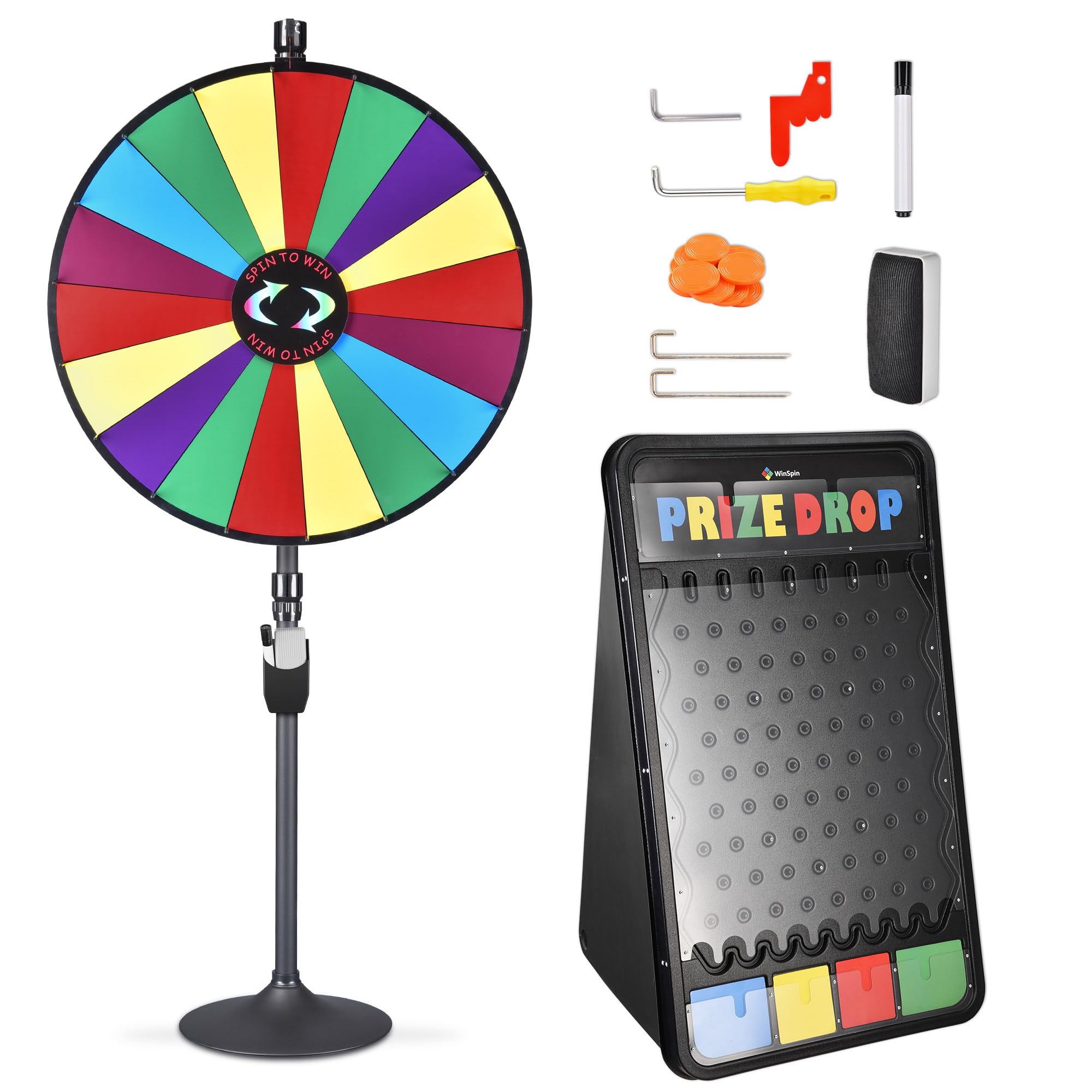 Amazon.com: WinSpin 36 Inch Spinning Wheel Dual Use 18 Slots Prize