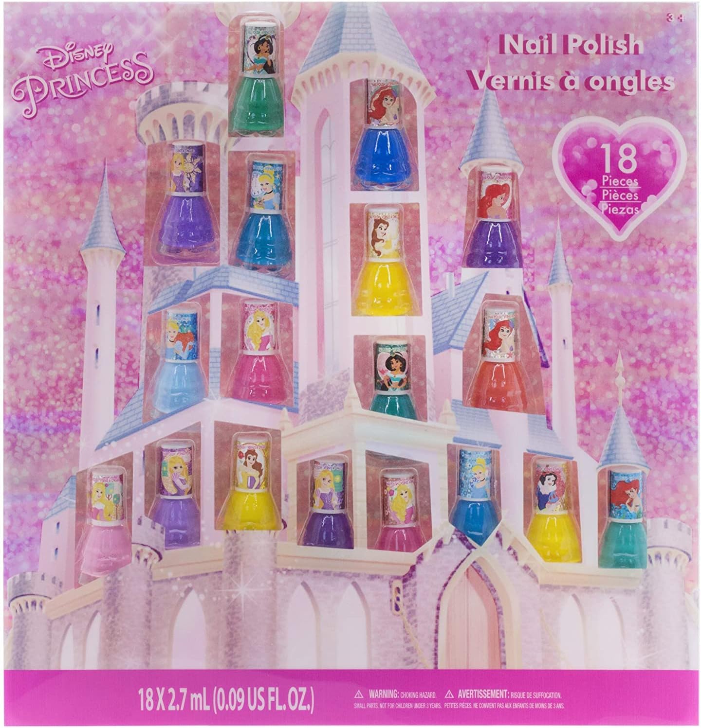 ディズニー プリンセス はがせるマニキュア 子供用マニキュア18本セット お城のギフトbox 並行 ディズニー プリンセス はがせるマニキュア 子供用マニキュア18本セット お城のギフトbox 並行