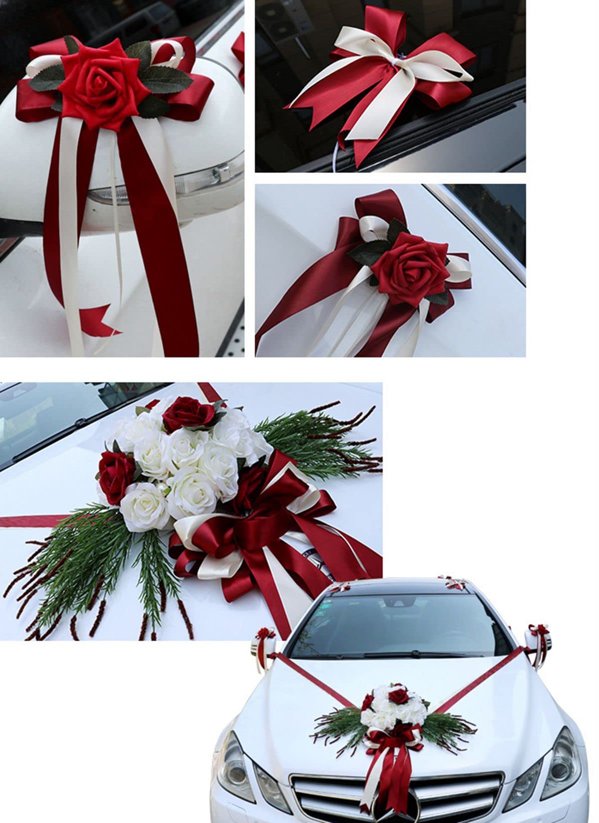 Auto Blumenschmuck Organza Girlande Hochzeitsdeko Wedding Deko Autodekor Autoschmuck Hochzeit Set Rosengirlande Autoschmuck Hochzeitsdeko Auto Autoschmuck Hochzeit Dekoration