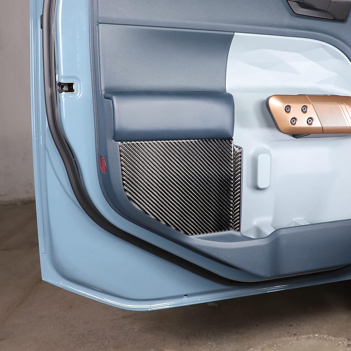 Fit for Ford Maverick 2022 Real Carbon Fiber Cardoor Anti-Kick Panel Cover Sticker Decoration Car Accessories