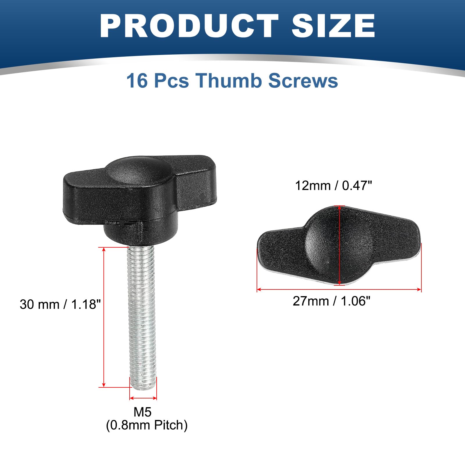 YELARXI Z- Shaped Thumb Screws 304 Stainless Steel Tee Wing Knobs Screws Clamping t Head - Image 2