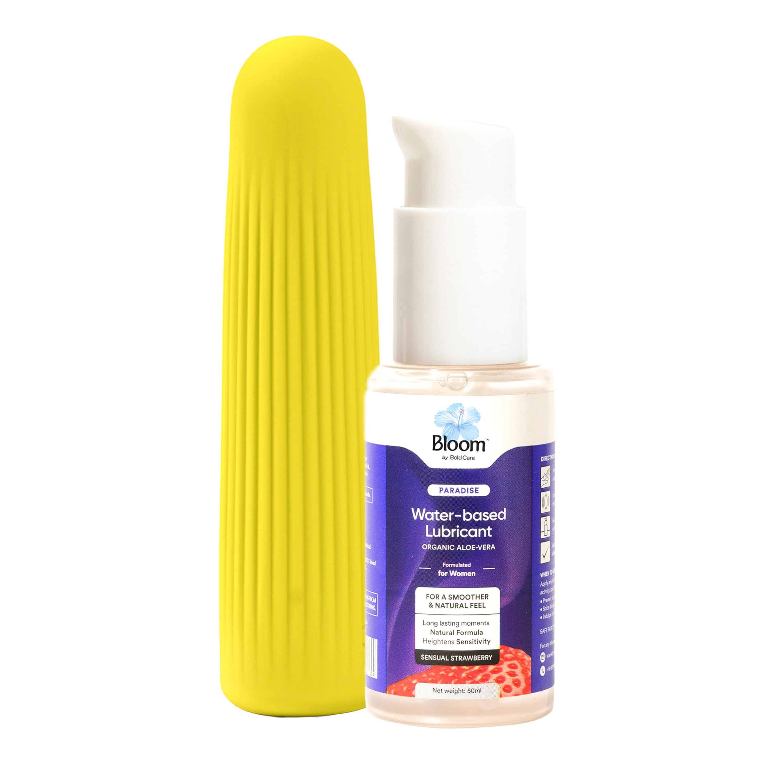 Bloom Rush Combo for Stress Relief | 1 Massager & 1 Water-Based Lubrication (50ml)-image-35
