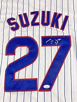 Amazon.co.jp: CUBS カブス 鈴木誠也 サイン ユニフォーム