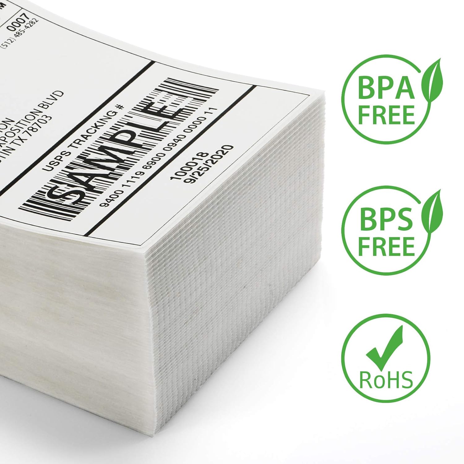 OFFNOVA Thermal Direct Labels, Pack of 500 Fan-Fold 4”x6" Shipping Labels with Perforation, Compatible with Rollo, Permanent Adhesive, Commercial Grade : Industrial & Scientific