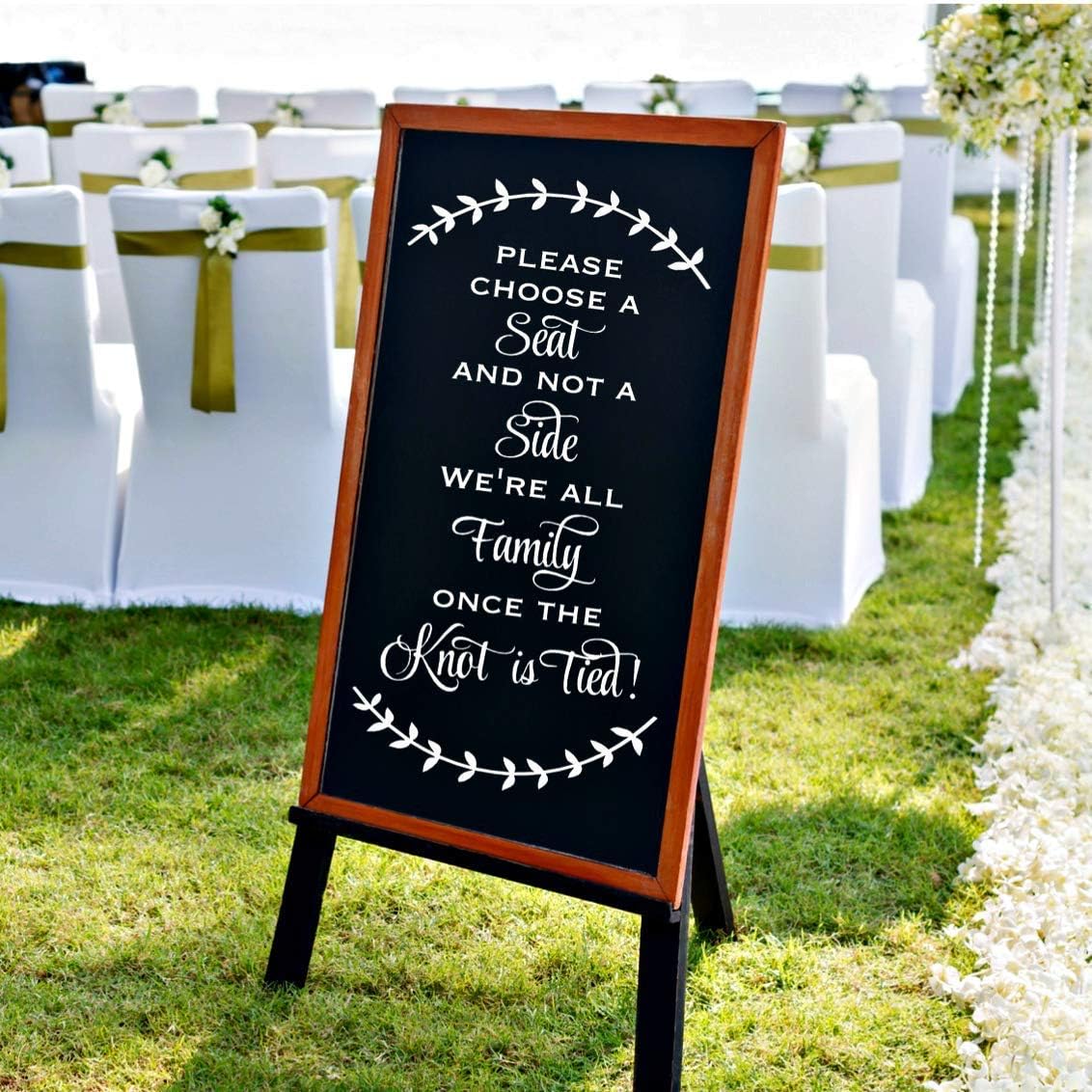 Choose A Seat Not A Side, Wedding Reception Ceremony Welcome Seating Chart DIY Decal for Sign Board