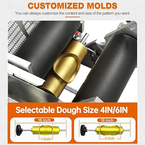 Miniatura 6 de Máquina eléctrica de tortillas, máquina automática de prensa de tortilla de maíz y harina de 2 a 7.8 pulgadas con revestimiento antiadherente,