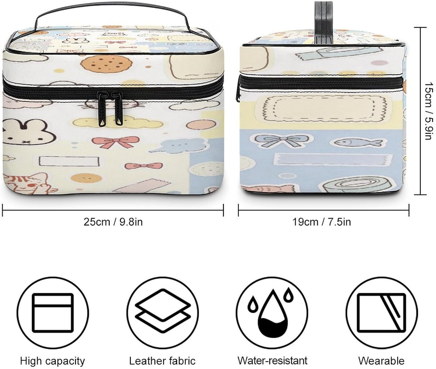 Cute Little Cat Travel Makeup Bag Cosmetic Bag Toiletry Bags image 2