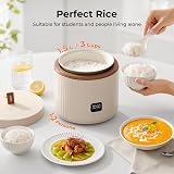 TOKIT Cuociriso PRO 1,5L Rice Cooker Mini, Risottiera Elettrica Beige - 6