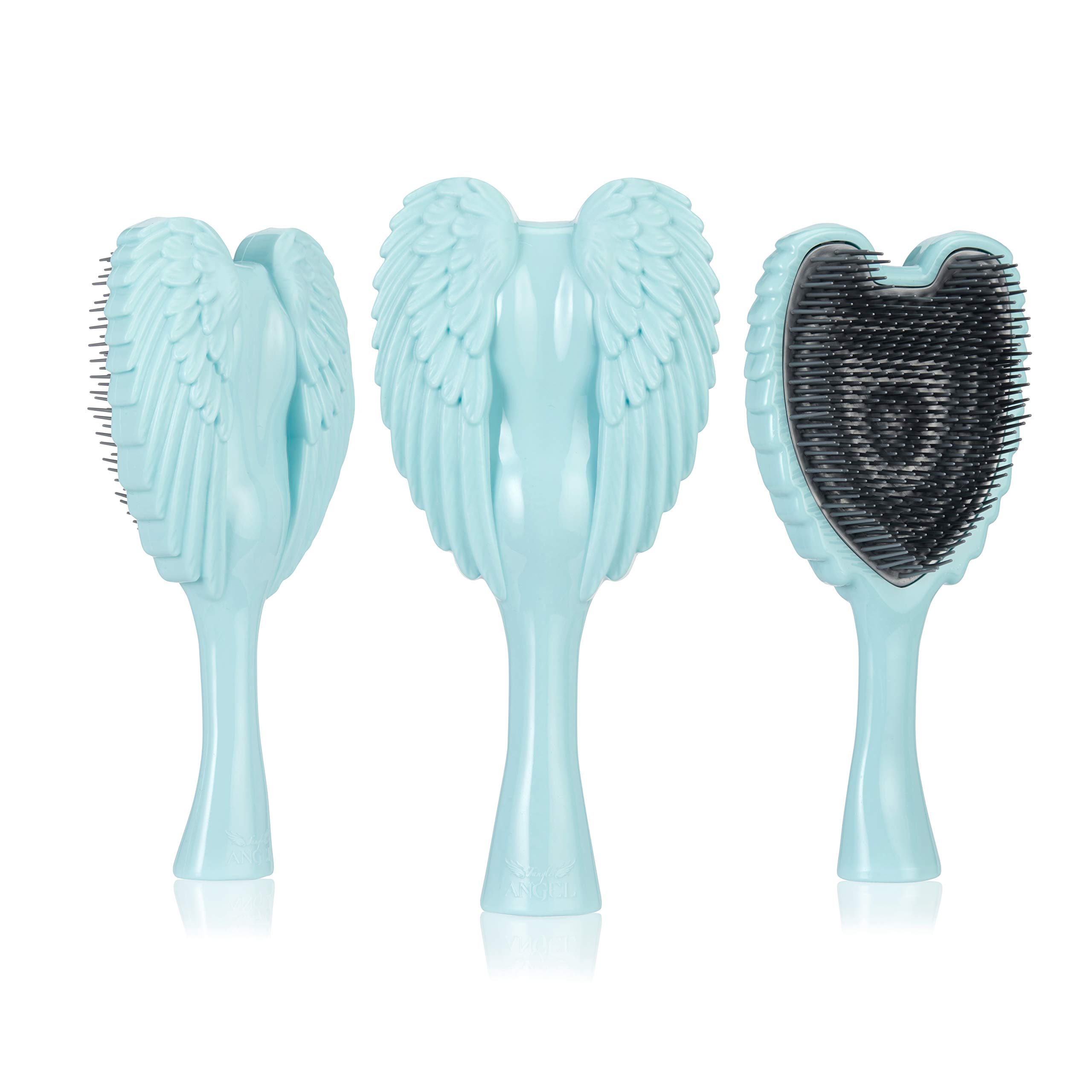 Detangler Hair Brush - Detangling Hairbrushes for Women with Straight, Wavy, Long, Thick, & Frizzy Hair - Smoothing Paddle Brush Detangler for Shower & Hairstyling - Aqua