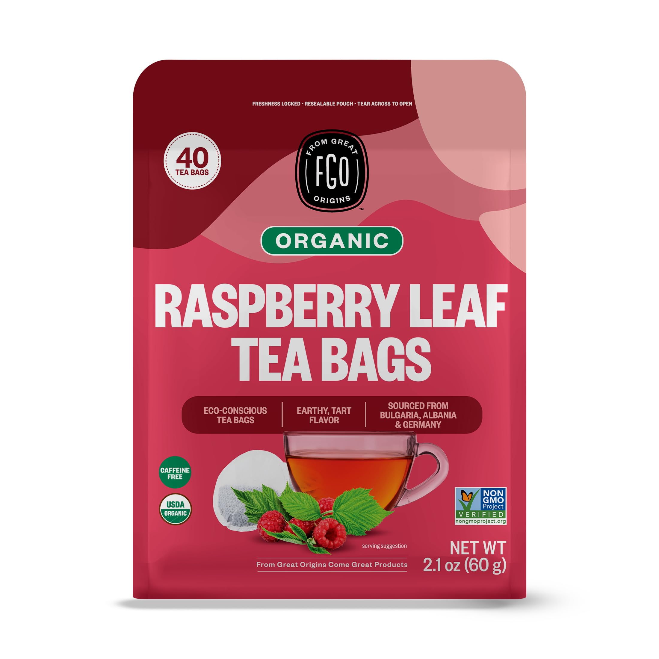 FGO Organic Raspberry Leaf 40ct