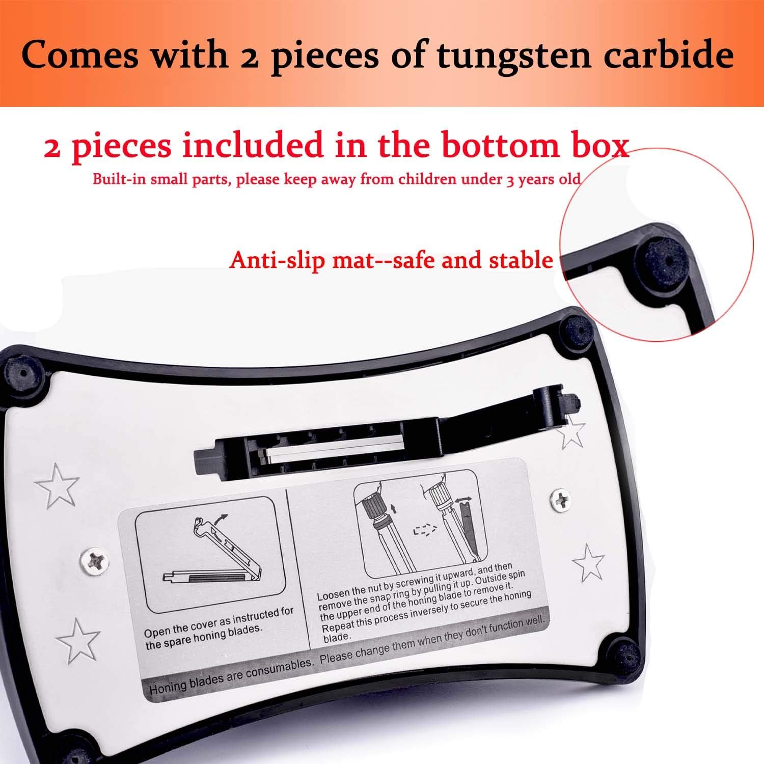 Buу 2 gеt 3 Hayousui Kitchen Knife Sharpener: Tungsten Carbide Sharpens Hones & Polishes Easily Sharpen Knives Fit Standard Blades Chef's Knife, Best Manual Sharpening Home Accessories Tool