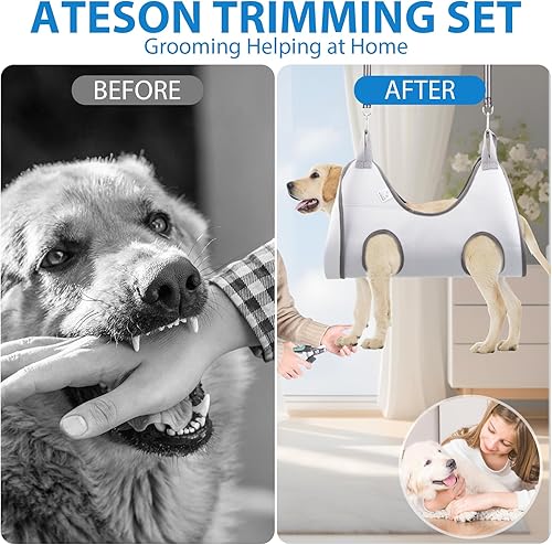 Vista 42 de Pet Dog Grooming Hammock Harness for Medium Dogs Nail Trimming, Dog Sling for Cutting Nails, Dog Hanging Holder Hanger for Clipping Nails with Nail