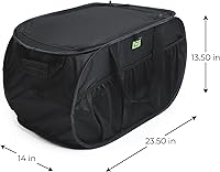 Vista 4 de Organizador de baúl desplegable Smart Design con asas fáciles de llevar, bolsillos laterales y cierre de cremallera - 58 cm - Diseño plegable