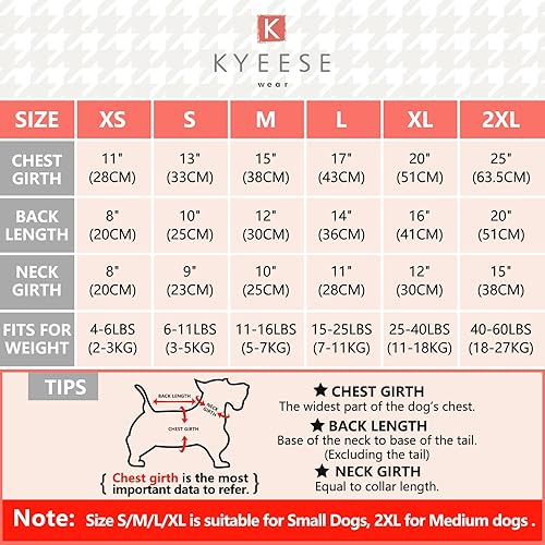 Miniatura 2 de KYEESE Pijama para perros pequeños, elástico de 4 patas, enterizo de perro a rayas, para cubrir el cabello, marrón marfil, L