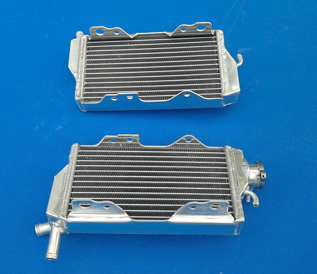 Aluminum Radiator + Silicone Y Hose for 2002-2004 Honda CR250R CR250 2003 02 03 04 (Black)