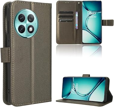 Smartphone Cover Compatible with OnePlus Ace 2 Pro 5G, Compatible with OnePlus Ace 2 Pro 5G Flip Stand Card Slot Phone Case Brown