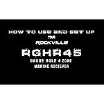 Rockville-RGHR45-4-Zone-Marine-Gauge-Hole-Receiver-BluetoothRadioWired-Remote