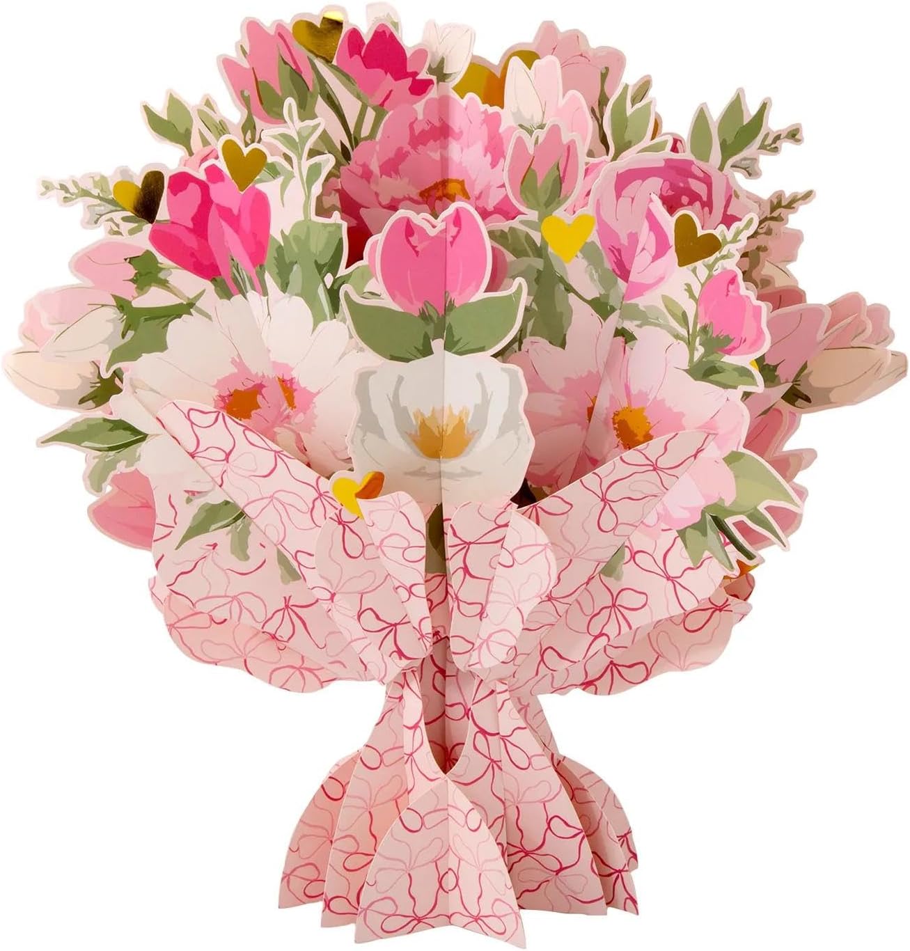 11 3/4" x 14 1/4" 3D Rose Bouquet Cardstock Tabletop Centerpiece