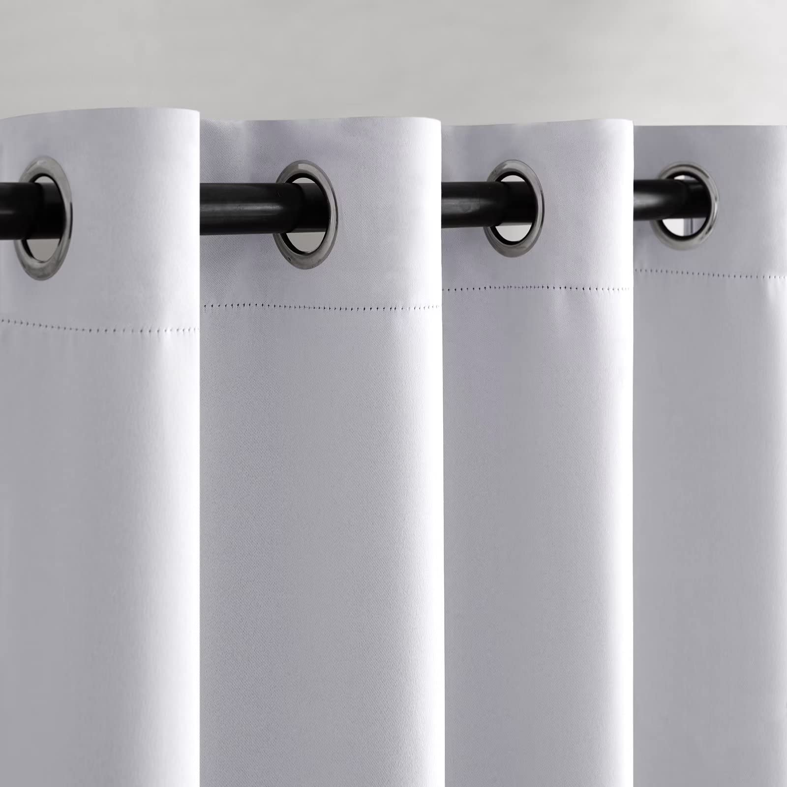 MIULEE Tende Oscuranti per Interni 2 Pezzi, Tenda Grigio Bianco Moderna per Soggiorno, Tenda Oscurante Finestra Camera da Letto Salotto, Tende Termiche Isolanti per Interni con Anelli, 2x 140x245 CM