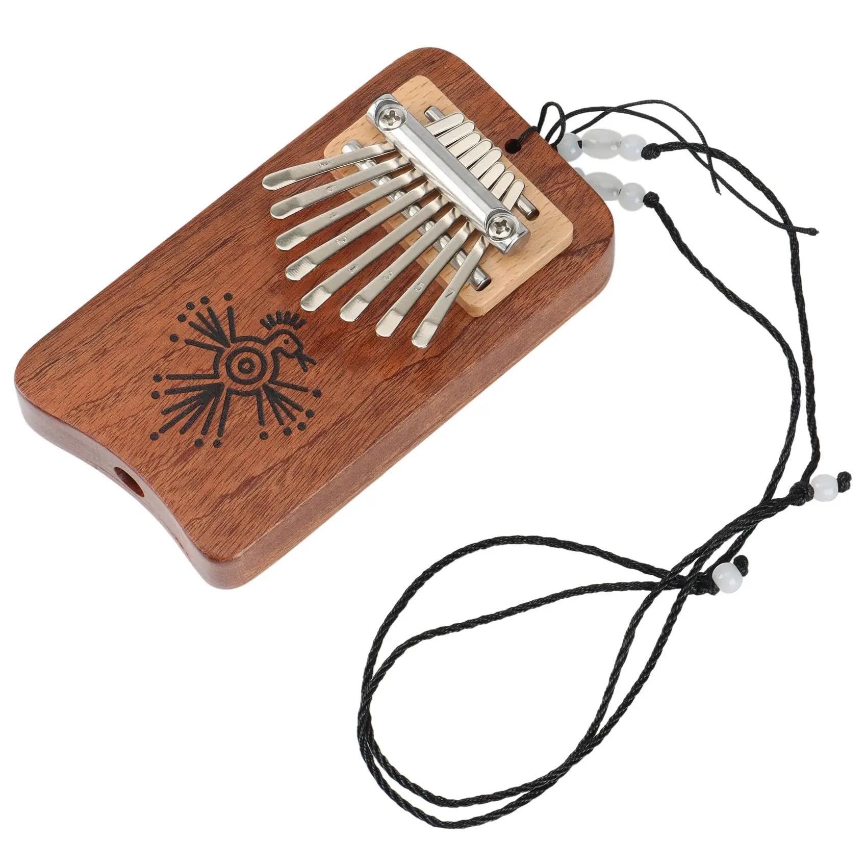 Dorosła Kalimba Kalimba 8 Klawiszowy Wykwintny Fortepian Kciukowy Akcesorium Do Instrumentu Muzycznego