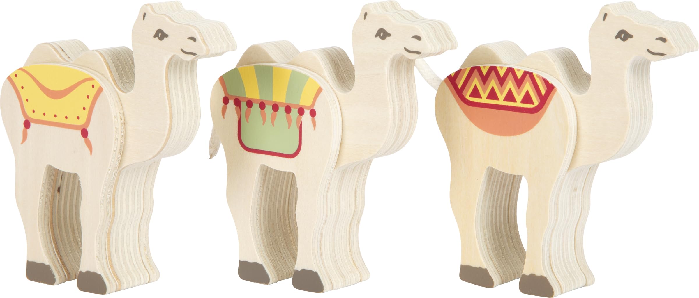 small foot Weihnachtskrippe aus Holz, 18-teiliges Spielset für Kinder, kindgerechte Weihnachtsdekoration mit Figuren und Tieren, 12356