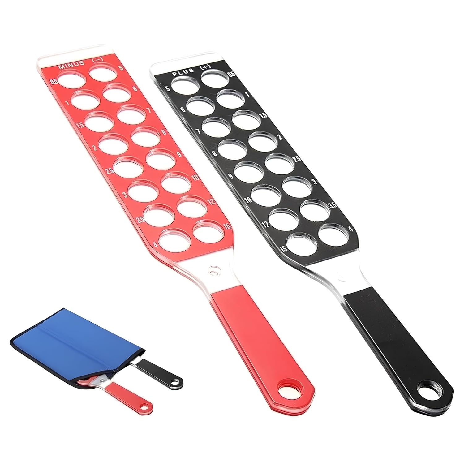 Conjunto de lentes de retinoscopia óptica com 32 lentes, Réguas De Esquioscopia, equipamento oftálmico de optometria com lente retinoscópica com Estojo