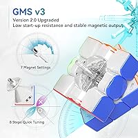 Vista 6 de GAN 12 Maglev UV, Cubo de velocidad adhesivo 3x3 sin pegatinas Gans 56mm, cubo mágico de rompecabezas, juguetes para niños, adolescentes y adultos