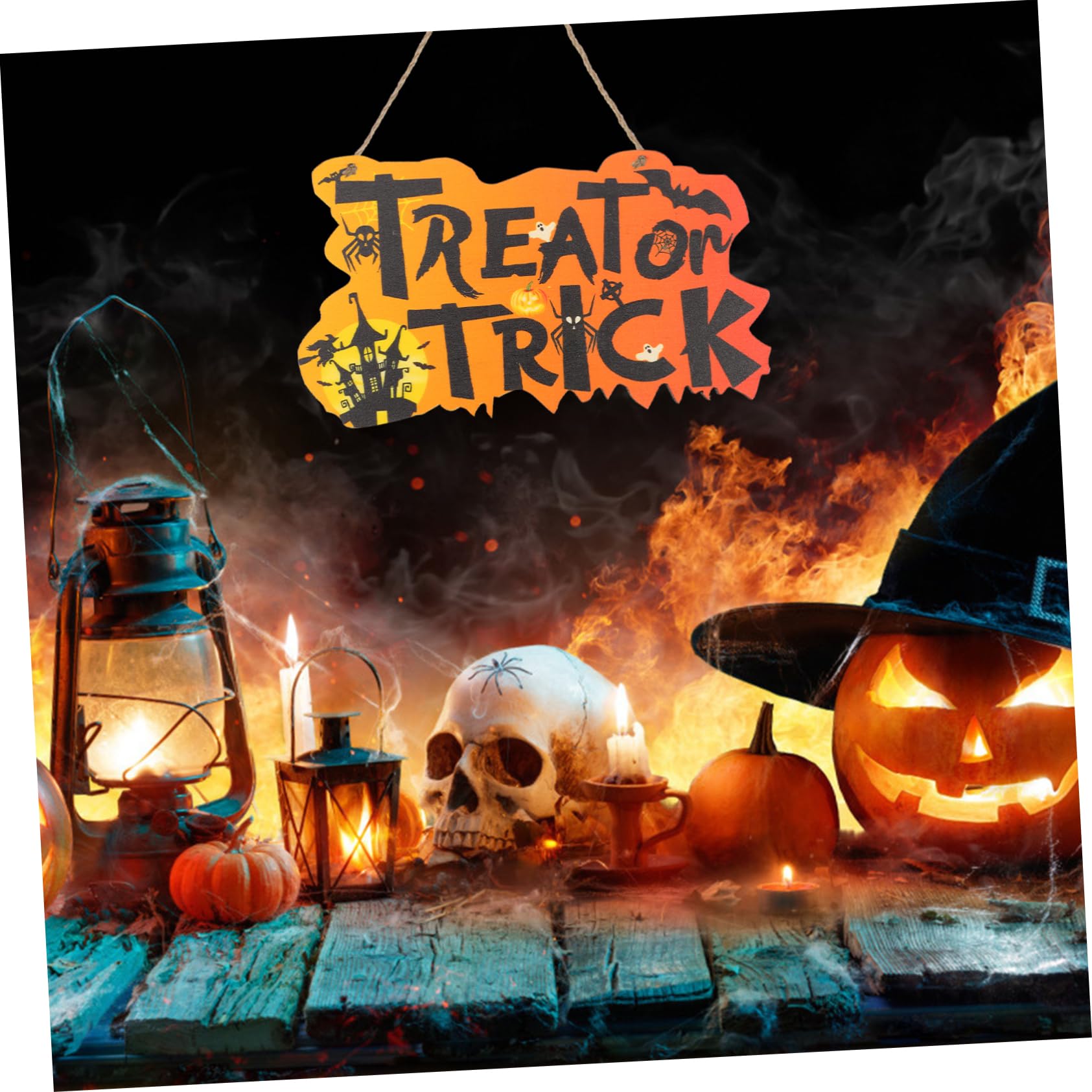8 ciondoli di Halloween da Appendere, Decorazioni per Feste di Halloween, Oggetti di Scena per Foto e Decorazioni per la casa.