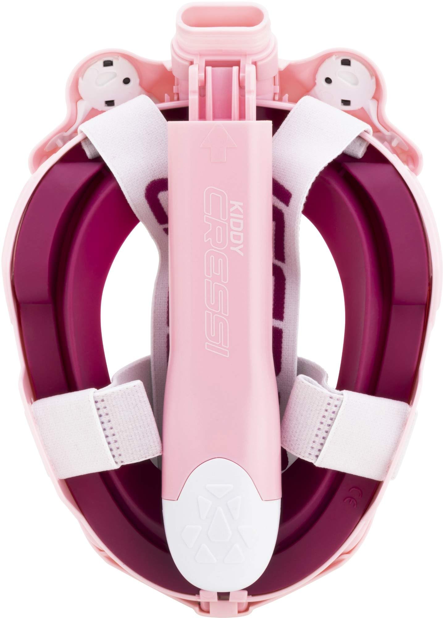 CRESSI Kiddy Kids Full Face Mask Pink/Purple/White - Full Face Mask - CO2 Safe - Designed Specifically for Children, Anti Fog, Exhalation Valve and Dry Snorkel
