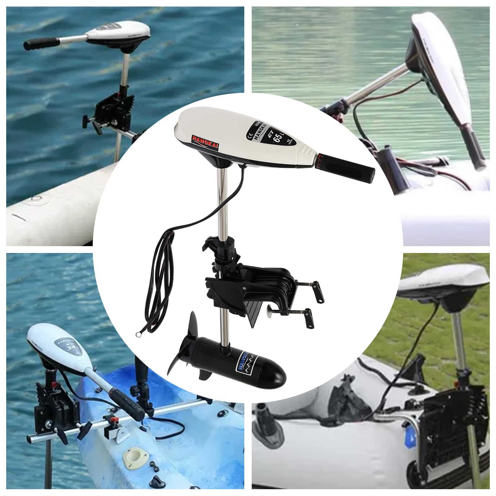 Motor fueraborda eléctrico 660 W, motor fueraborda con escobillas y motor de cobre puro | 3 hojas 1420 rpm F5-R2 motor de arranque eléctrico para motores fueraborda para pesca, acuicultura, turismo al aire libre