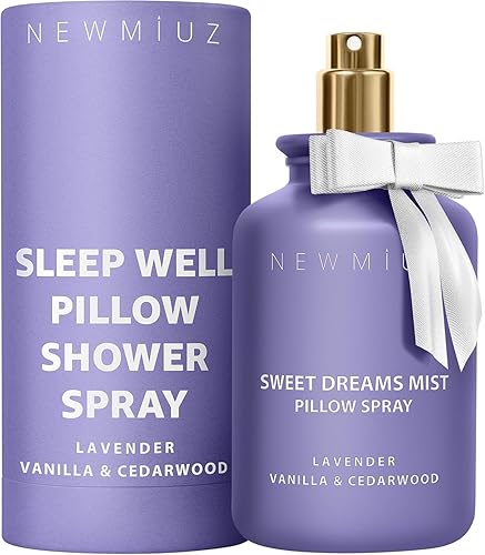Sweet Dreams - Almohada para dormir en aerosol Lavanda Vainilla Cedro Aceites Esenciales Aromaterapia Niebla Calmante Alivio del Estrés Ducha Spray