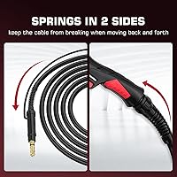 Vista 5 de ARCCAPTAIN Para Lincoln Magnum 100L MIG Pistola de soldadura Antorcha Stringer 100Amp 10 pies (9.8 ft) Reemplazo para Lincoln Magnum 100L K530-6