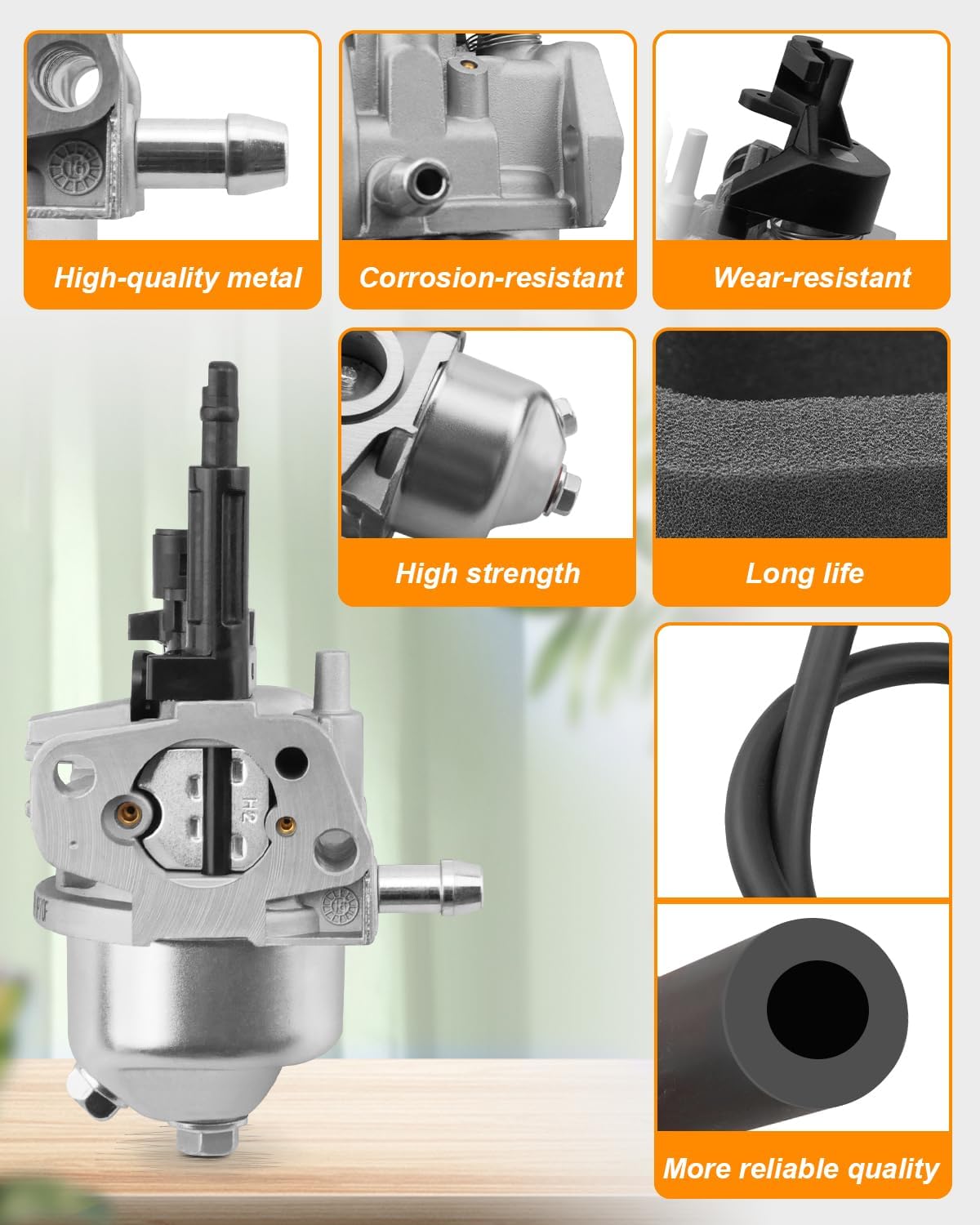 Huayi High Pressure Washer Carburetor Carb Air Filter Kit Fit for Ryobi RY802900 Replace 099981133027