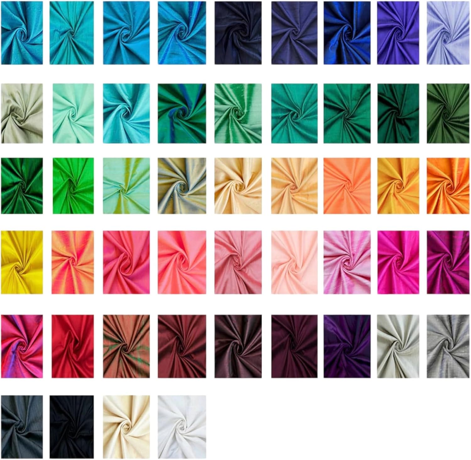 Fabric Mart Direct Turquoise, Gold Silk Dupioni Fabric by