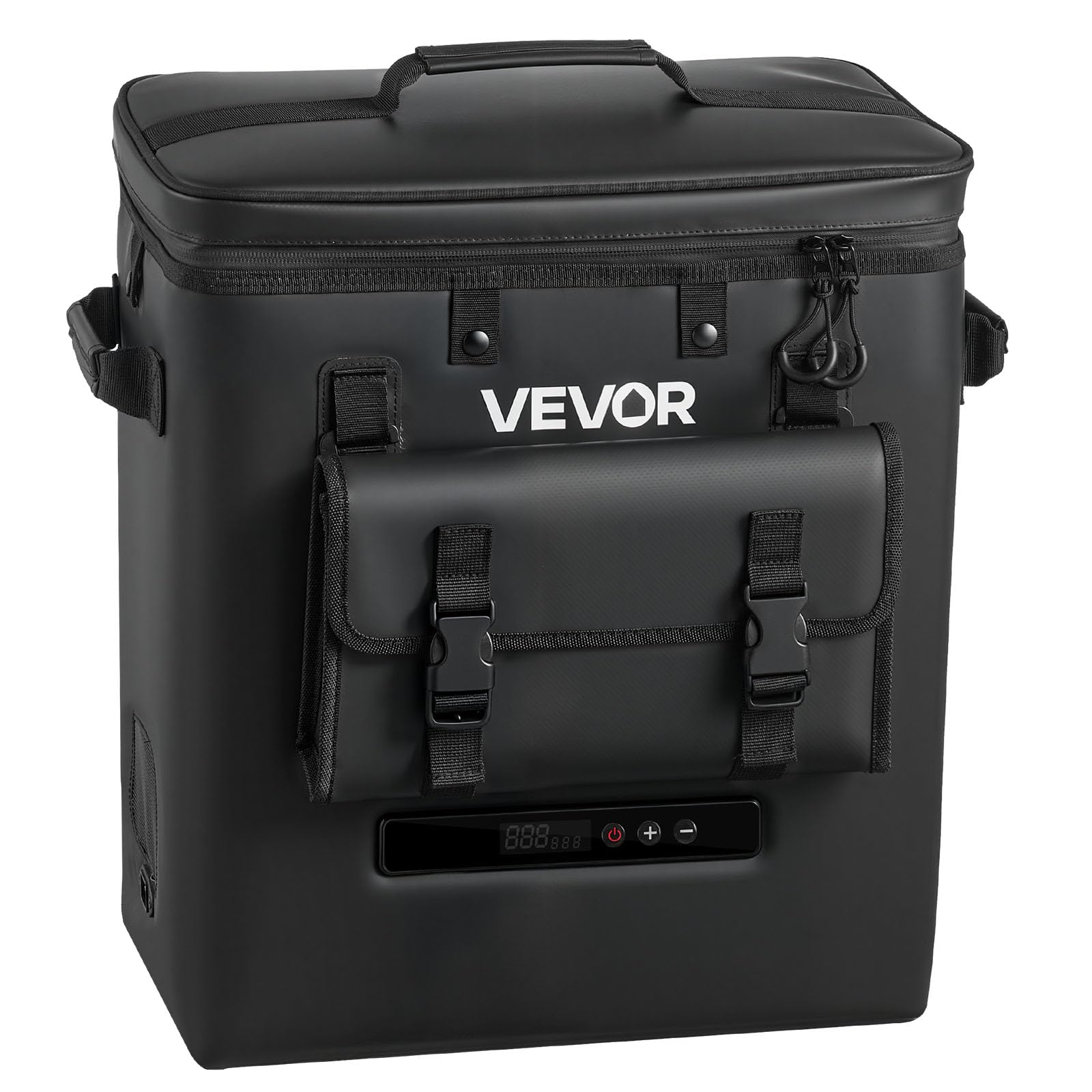 VEVOR Nevera Portátil para Coche 13 L, Zona Única, Refrigerador para Coche con Compresor 12/24 V CC, Temperatura Ajustable de -6 °C a 10 °C, para Camiones, Furgonetas, Autocaravanas, Camping, Viajes