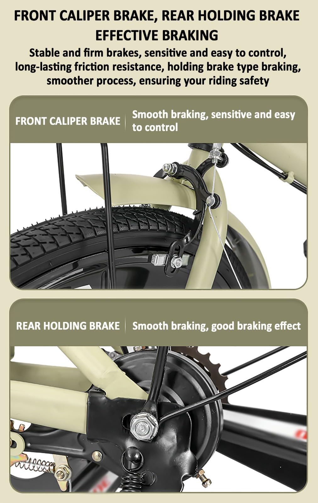 Vélo Pliant 20 Pouces en Acier à Haute teneur en Carbone pour Hommes et Femmes, monovitesse sans Suspension, Format Compact Une Fois plié, Compatible avec la Plupart des coffres de