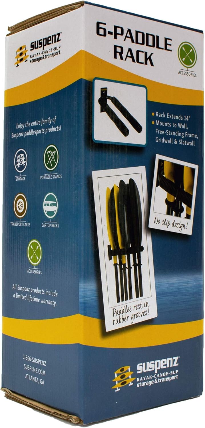 Suspenz 6-Paddle Rack Black, 14"
