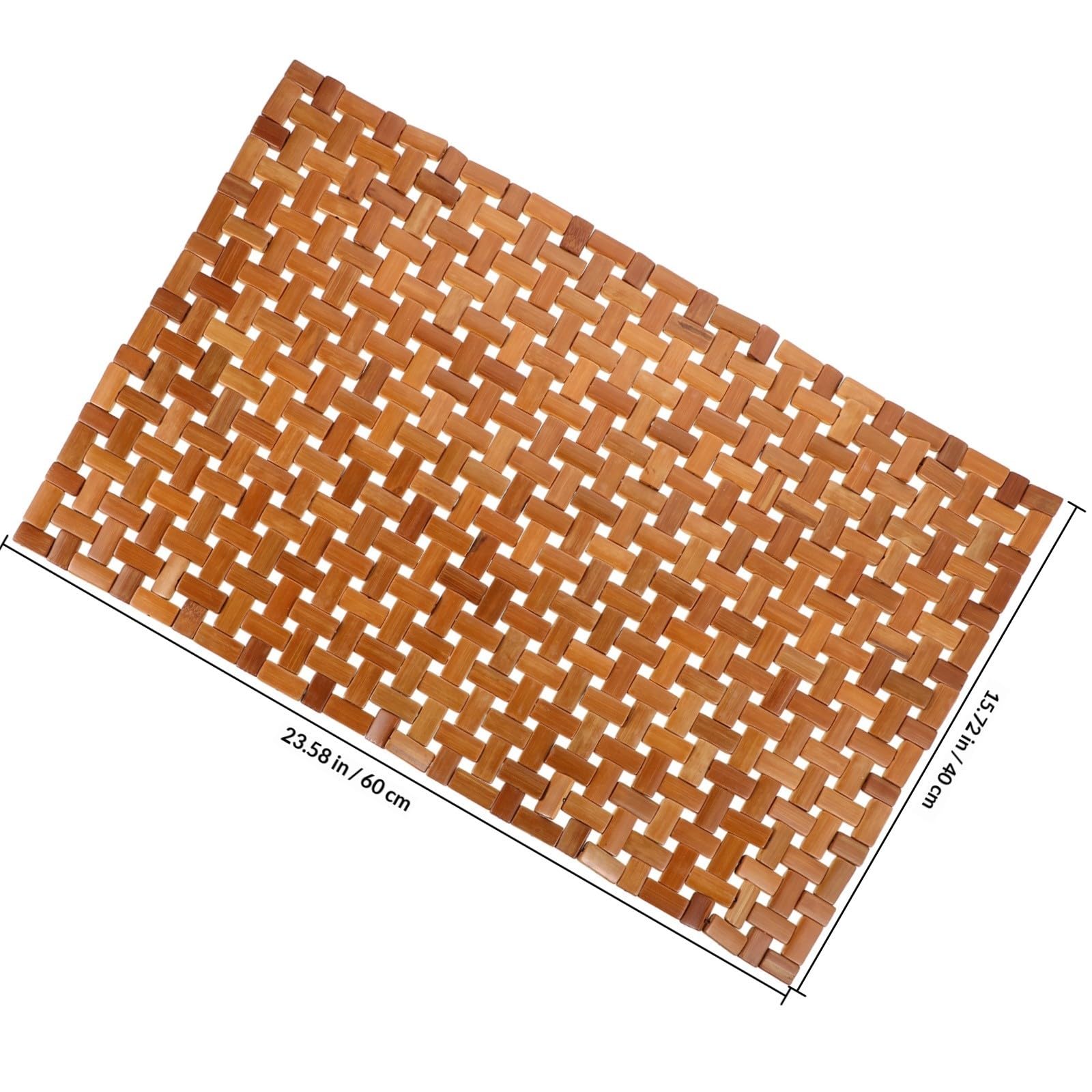 PRETYZOOM Alfombrilla de Bañera de Bambú Plegable Antideslizante para SPA